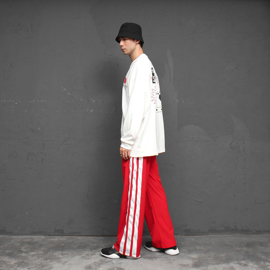 Triple Side Line Wide Track Pants 3419 - Gentler