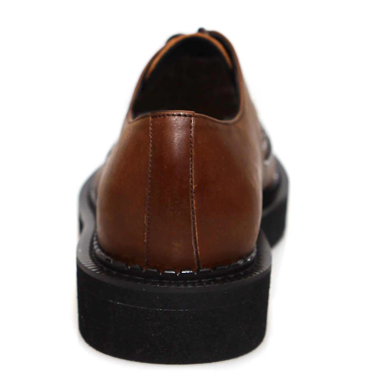 GENTLERSHOP Men's Handmade Brown Leather Pointed Toe Blown Sole Creepers 1069 