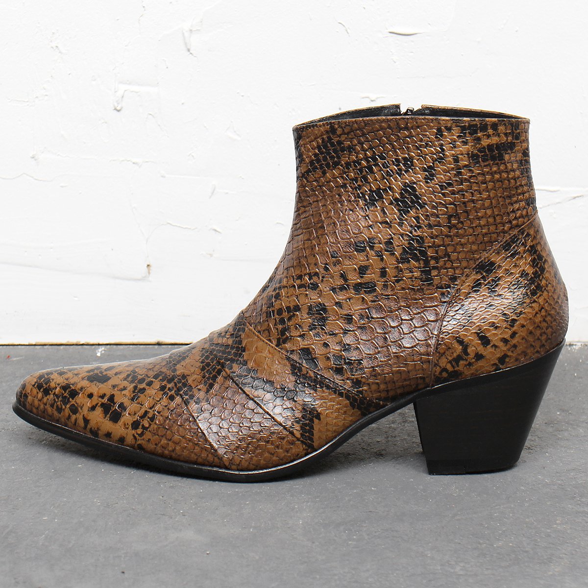 Animal skin ankle boots hot sale