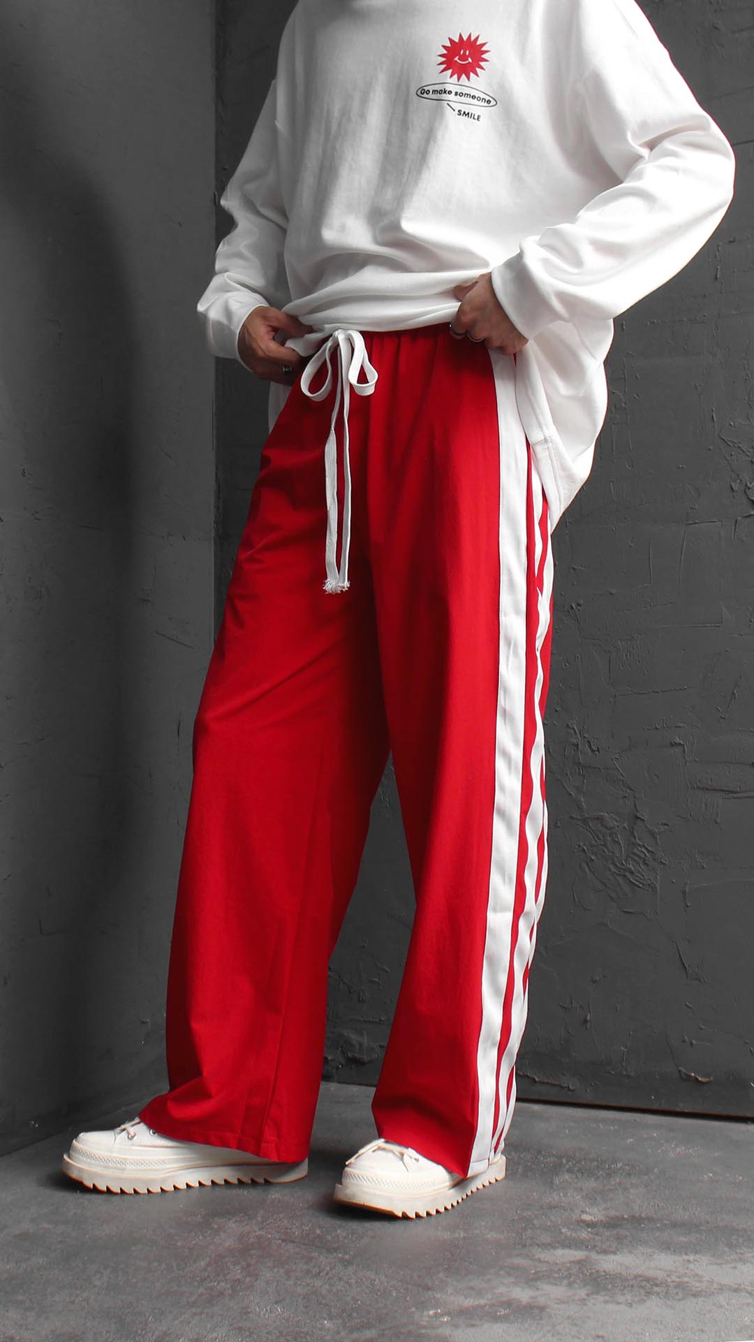 Triple Side Line Wide Track Pants 3419 - Gentler