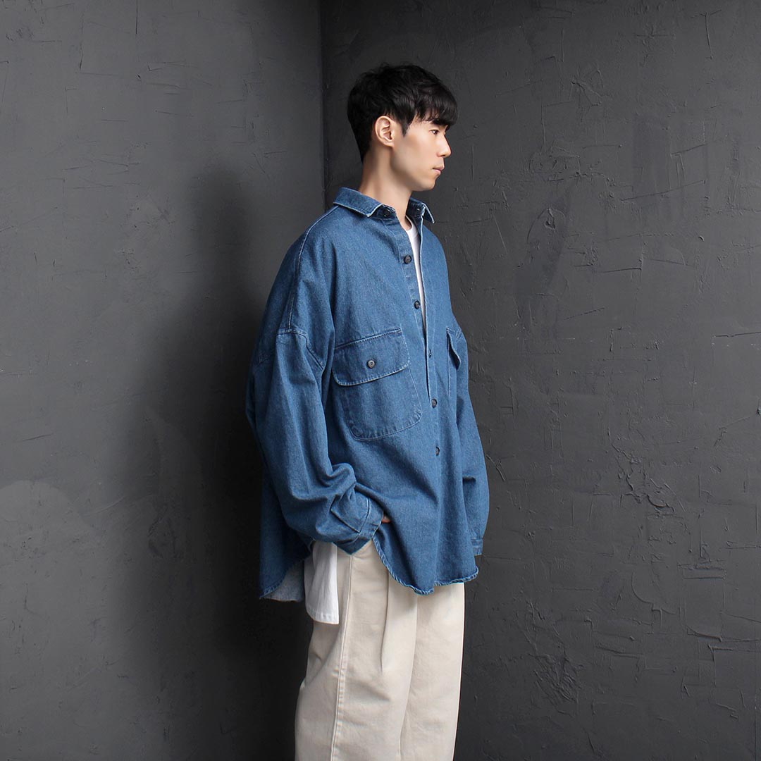 Big Over Sized Denim Shirt 2573 - Gentler