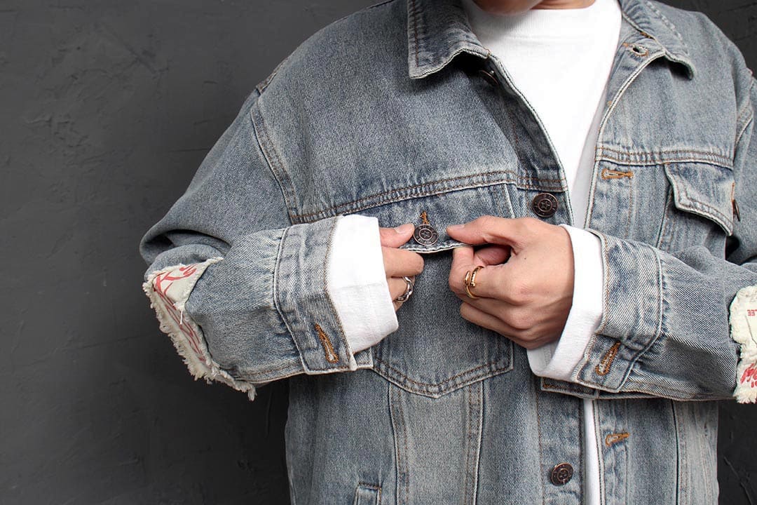 Lion Patch Light Blue Denim Jacket 2843 - Gentler