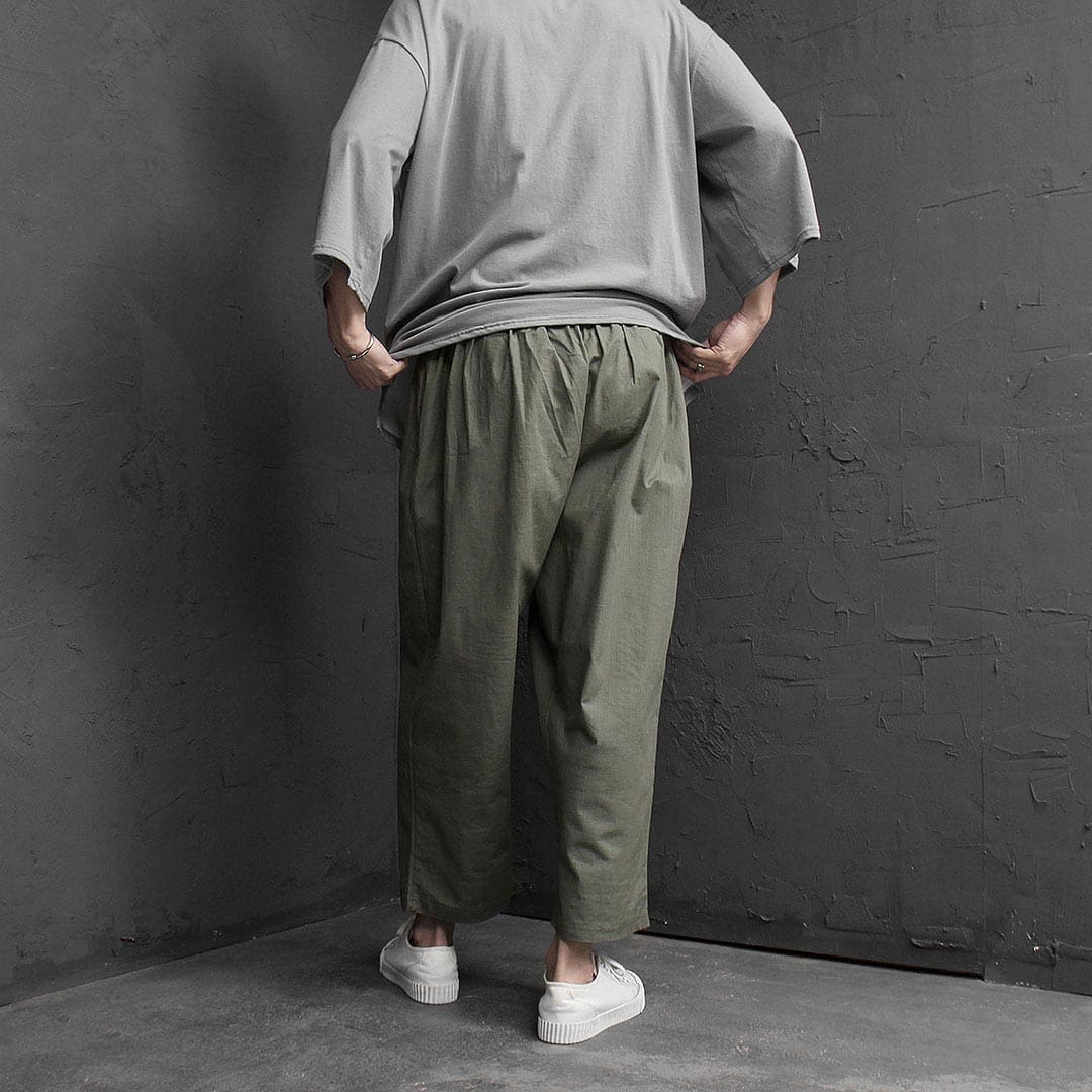 Stretchable Linen Wide Baggy Pants 2128 - Gentler