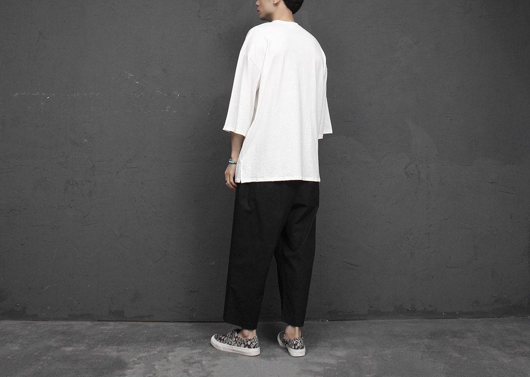 Stretchable Linen Wide Baggy Pants 2128 - Gentler