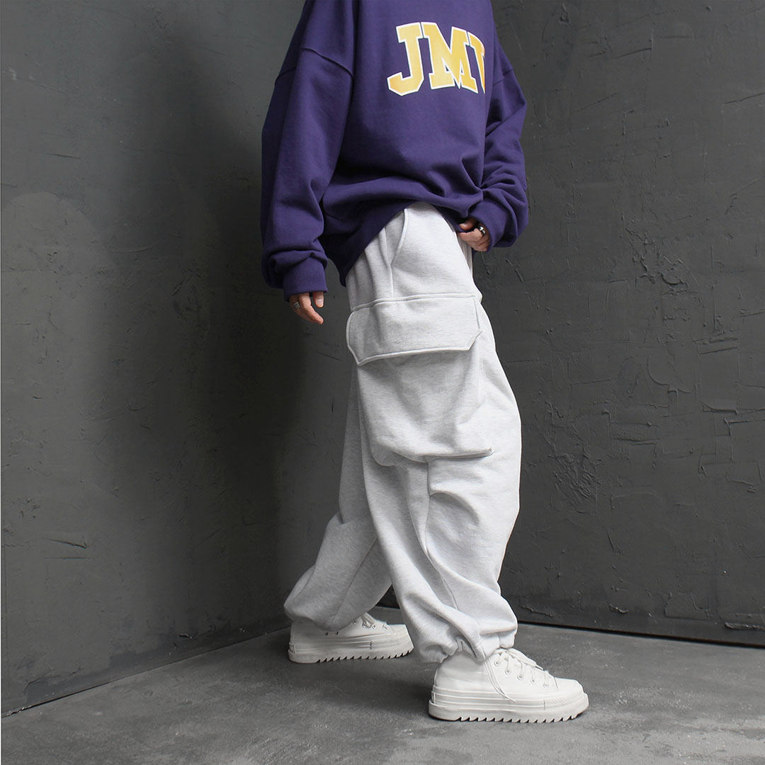 Big Oversized Fit Cargo Balloon Sweatpants 2927 - Gentler