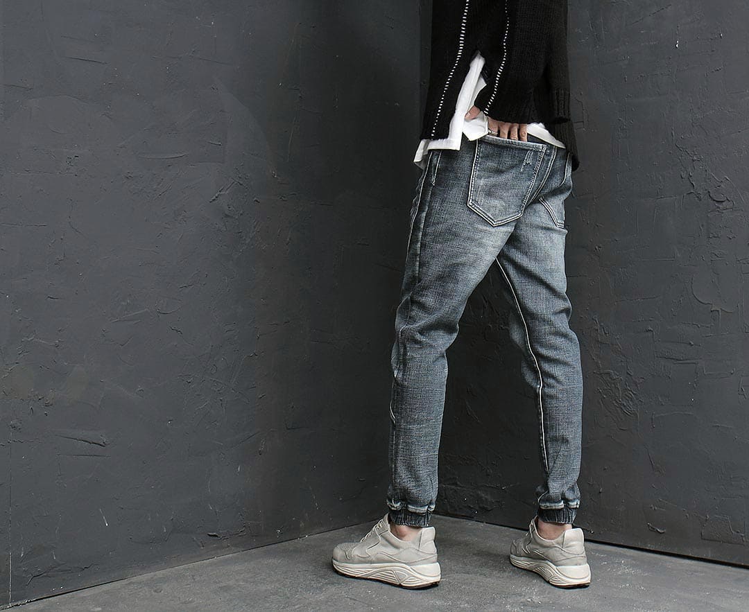 biker jogger jeans